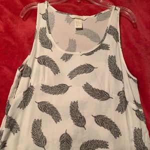 H&M feather design tank top